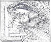 adult burne jones an angel playing a flageolet