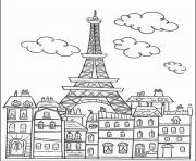 adult paris buildings and eiffel tower