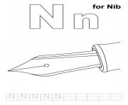 ni for nib free alphabet s54eb