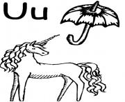 unicorn and umbrella alphabet s free4979