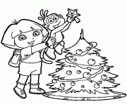 dora the explorer christmas tree s6f85