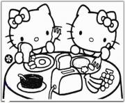 hello kitty having breakfast c651