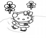 free winter s hello kitty skatingb521