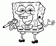 coloring pages for kids spongebob singingf062