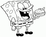 coloring pages spongebob eating kraby patty8dda