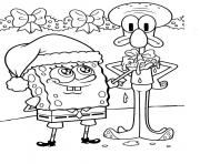 spongebob colouring pages for children christmasb7e0