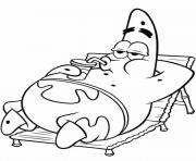 lazy patrick in spongebob printable s1bf8e