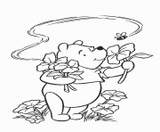 pooh holding flowers page411b