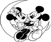 minnie and mickey on moon disney 8410