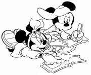 minnie and mickey study together disney 2dd1