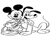 mickey loves pluto disney 5e10