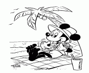 mickey under coconut tree disney 7589