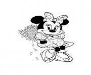 minnie and bunch of flowers disney 451b