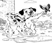 dalmatians chasing a butterfly 3b57