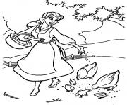 belle feeding chicken disney princess dfb7