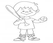 coloring pages printable baseball kid97ff