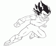 cartoon dragon ball z vegeta coloring page