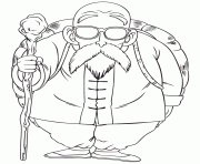 dragon ball z master roshi coloring page