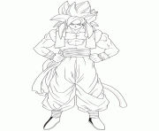 dragon ball cartoon gogeta coloring page