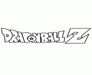 dragon ball z logo coloring page