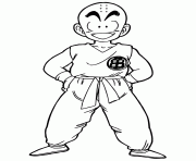 teen krillin dragon ball coloring page