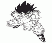 dragon ball goku fireball coloring page