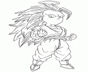 dragon ball z gotenks coloring page