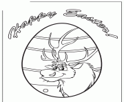 sven easter egg design colouring page