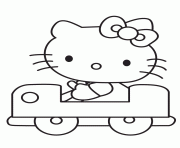 sanrio hello kitty driving car