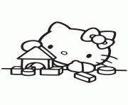 hello kitty building block house