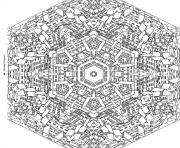 city buildings in a mandala