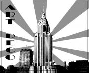 city coloring adult art deco chrysler building new york