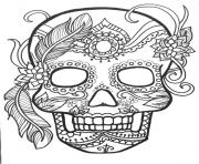 sugar skull adult flower