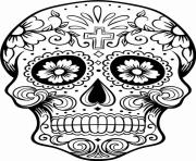 intricating sugar skull printable for adults