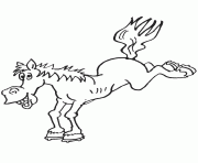 horse kicking coloring page