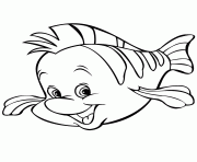 cute cartoon flounder fish