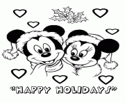 mickey and minnie wearing santa hat disney