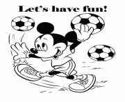 mickey playing soccer disney