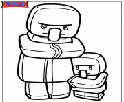 minecraft villager and kid