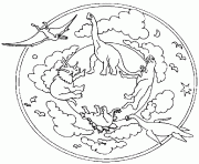 dinosaurs mandala s2191