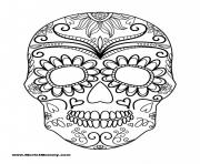 Halloween Coloring Page Sugar Skull