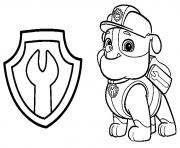 paw patrol rubble mechanic badge