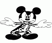 mickey mouse as a skeleton disney halloween