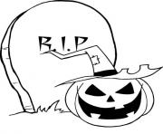 rip gravestone pumpkin halloween