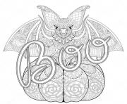 adult halloween zentangle bat