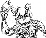 draw nightmare freddy fazbear five nights at freddys fnaf