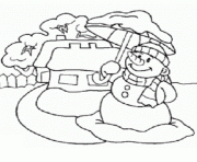 umbrella and snowman s to print 14fe