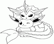 vaporeon and eevee pokemon