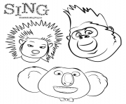 Animals from Sing The Movie