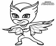 Colour in Owlette from PJ Masks